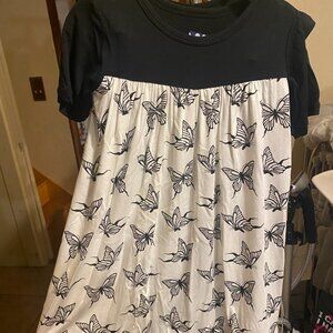 Kickee Pants Short Sleeve Swing Dress Romper Swallowtail Girl